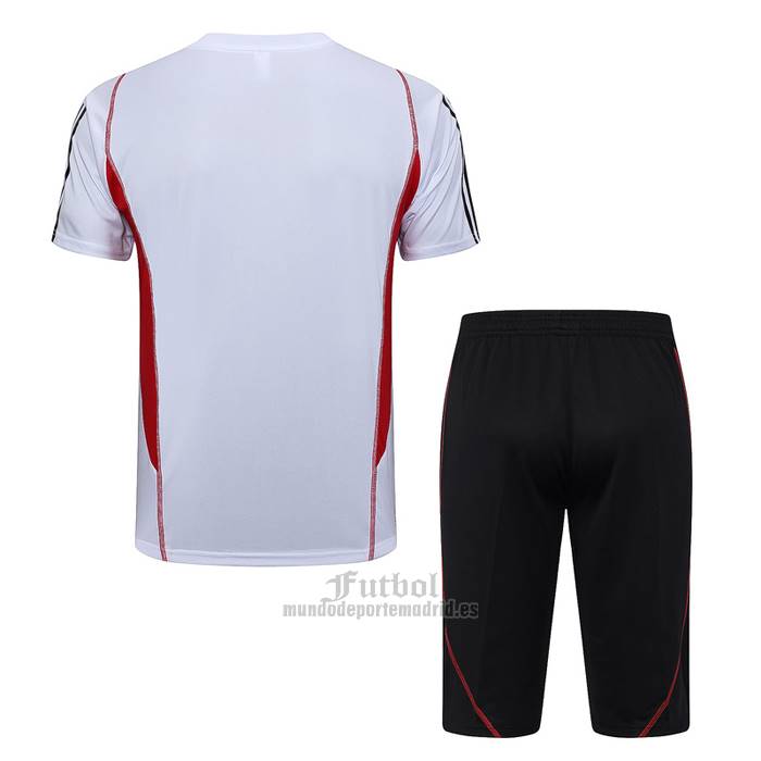 Chandal del Sao Paulo Manga Corta 2023-2024 Blanco - Pantalon Corto